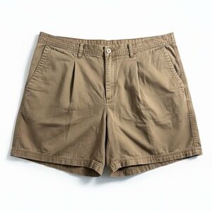 Columbia XCO Men's Pleated Shorts X-Large Khaki Cotton Outdoor Hiking Casual